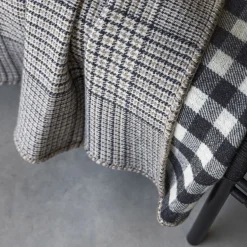 Babette Double-Sided Checkered Small Blanket