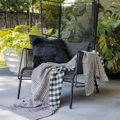 Babette Double-Sided Checkered Small Blanket