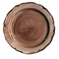 Babi Scalloped Brick-Red Fruit Plate