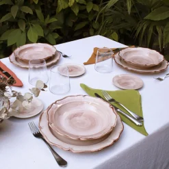 Babi Scalloped Brick-Red Soup Plate