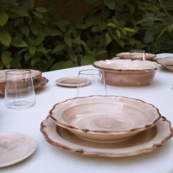 Babi Scalloped Brick-Red Soup Plate