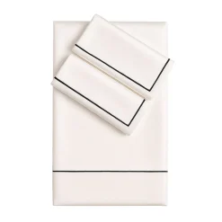 BACCHETTA Duvet Cover Set in White Cotton Sateen