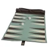 Backgammon Soft Travel 30 Luna Gray Leather Board Game