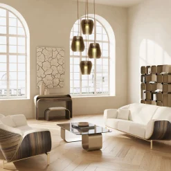 Baidà White Bouclé 3-Seater Sofa