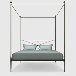 Baldo Black Iron Canopy Double Bed