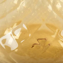 Balloton Light-Amber Vase with Green Rim