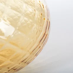 Balloton Light-Amber Vase with Green Rim