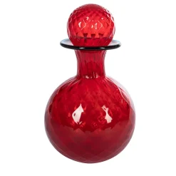 Balloton Ruby-Red Spherical Bottle with Lid