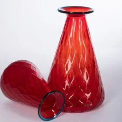 Balloton Set of 2 Conical Red Vases