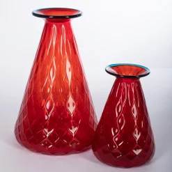 Balloton Set of 2 Conical Red Vases