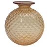Balloton Straw Yellow Medium Round Glass Vase