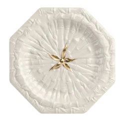 Bambù Set of 2 Octagonal Porcelain Plates
