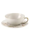 Bambù Set of 2 Porcelain Tea Cups with Saucers
