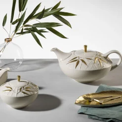 Bambù White Porcelain Teapot