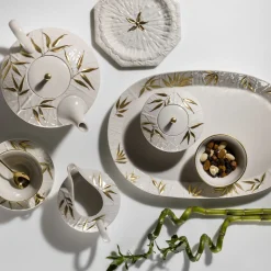 Bambù White Porcelain Teapot