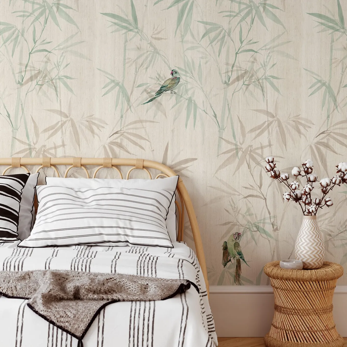Bamboo Forest Chinoiserie Wallpaper