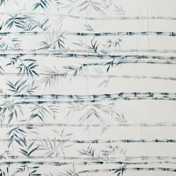 Bamboo Fringed Off-White Handpainted Blanket