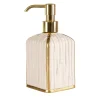 BAMBOO SOAP DISPENSER - GOLD AND WHITE