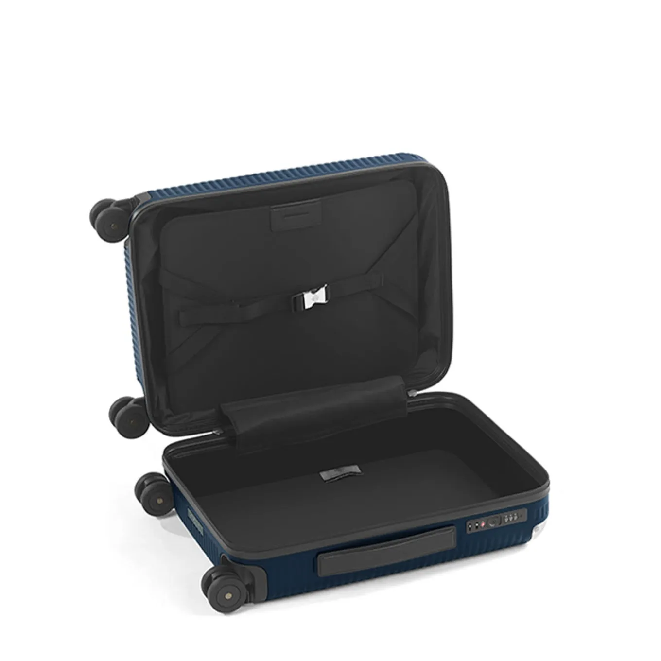 Bank Zip Deluxe Blue Spinner 55 Medium Luggage