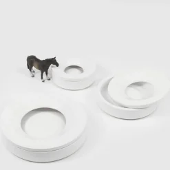 Barbados Large White Ashtray by Angelo Mangiarotti