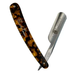 Barbarossa Tortoise Shell-Effect resin Straight Razor