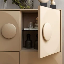 Bardot 4-Door Powder-Pink Cabinet