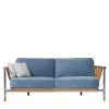 Basket Light Blue Fabric And Wood Outdoor Sofa