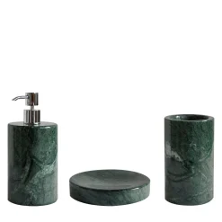 Bathroom Round Set In Green Guatemala Marble