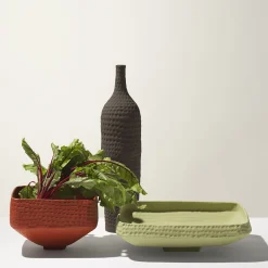 Battuti Brown Slim-Neck Vase by Andrea Anastasio