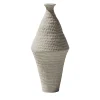 Battuti Light Gray Rhomboidal Vase by Andrea Anastasio