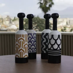 Bauhaus Blue Decorative Bottle