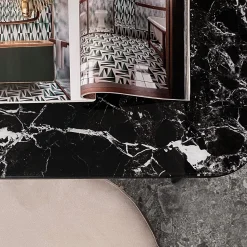 Bavero Breccia Imperiale Marble-Effect & Oak Writing Desk