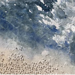 Bay of Tokyo Textured Resin Painting