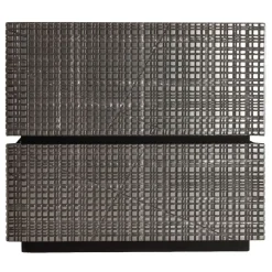 BD 06 Gray Metal Bedside Table