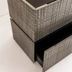 BD 06 Gray Metal Bedside Table
