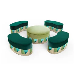 Bean Couture Geometric Bench