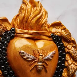 BE(E) GOLD BEE MOTIF CERAMIC HEART