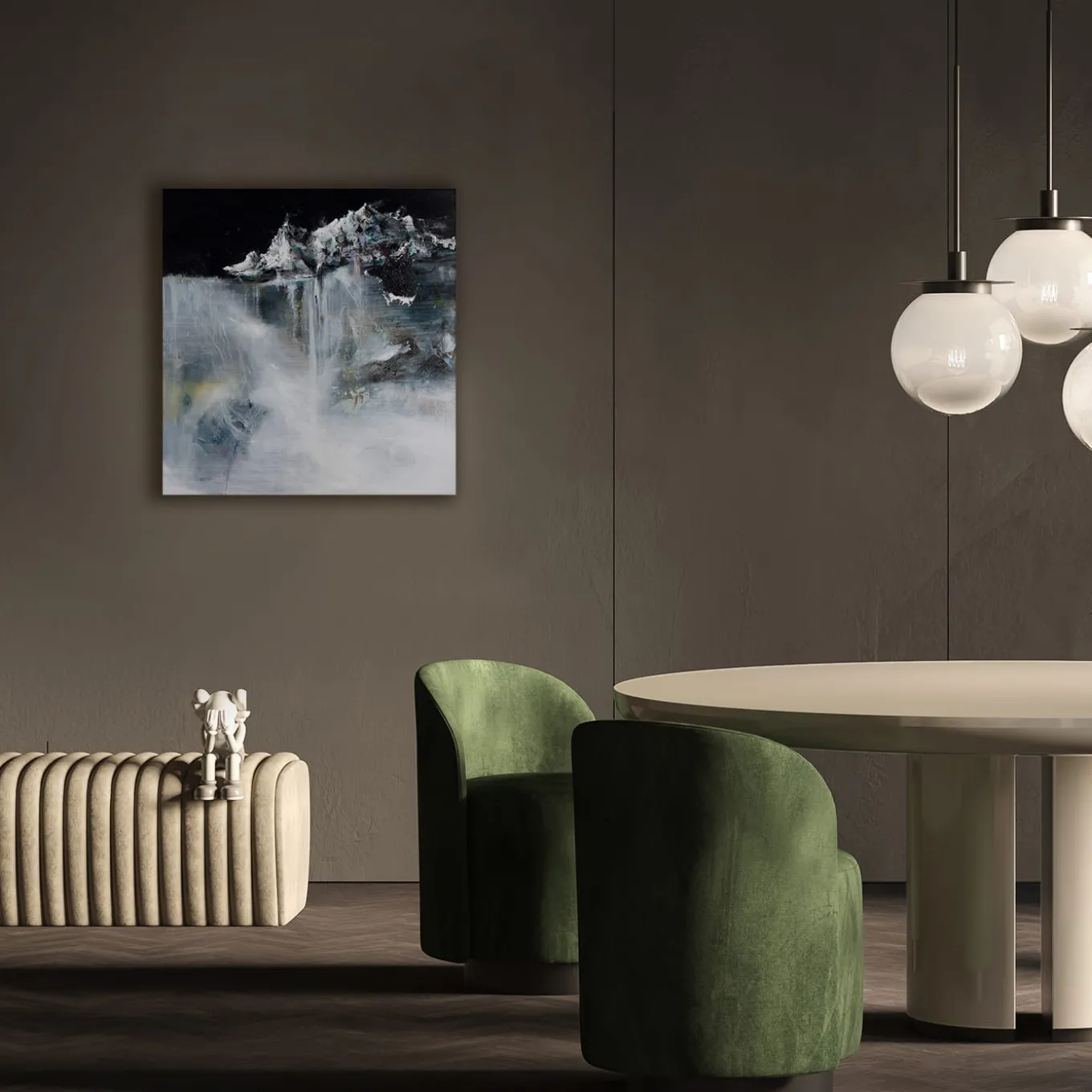 Before Me And After My Time Transitory Borders Collapse Painting