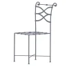 Begentle Wrought Iron Gray Chair