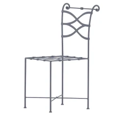 Begentle Wrought Iron Gray Chair