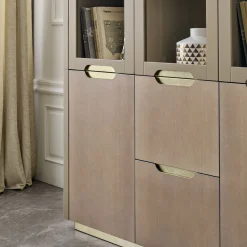 Beige Glass-Front Cabinet from Studio Privè Collection