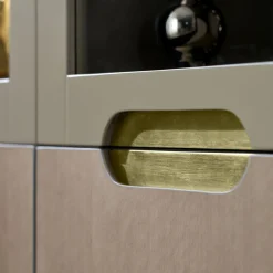 Beige Glass-Front Cabinet from Studio Privè Collection