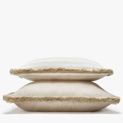 Beige Happy Linen Cushion