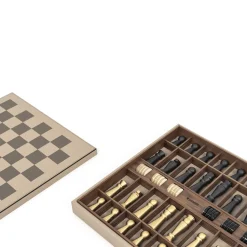 Beige Leather Chessboard