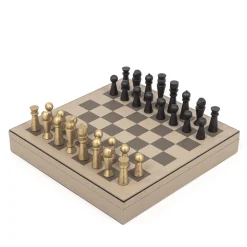 Beige Leather Chessboard