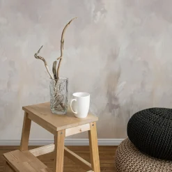 Beige Venetian Plaster Style Wallpaper