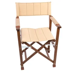 Beige Wooden Director's Chair - Capri's model