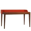 Bellagio Ash Wood Desk With Red Leather Upholstery And Hidden Drawer