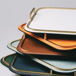 Bellini Large Square Tray in Brass