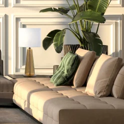 Bellini Orange Murano Glass Table Lamp